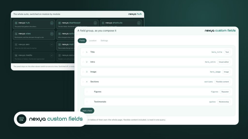 ACF Pro or nexya Custom fields: moving from one tool to the other without rewriting the theme