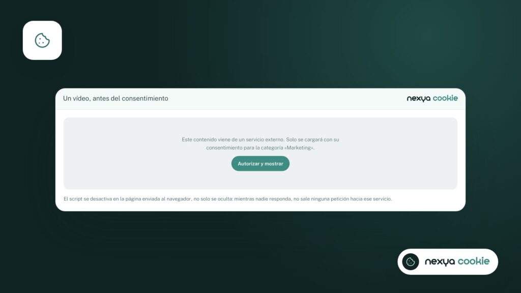 Un video de YouTube retenido hasta el consentimiento del visitante.