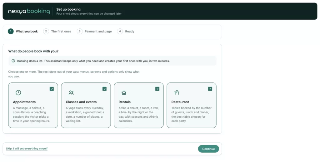 Les locations font partie des quatre activités de Booking.