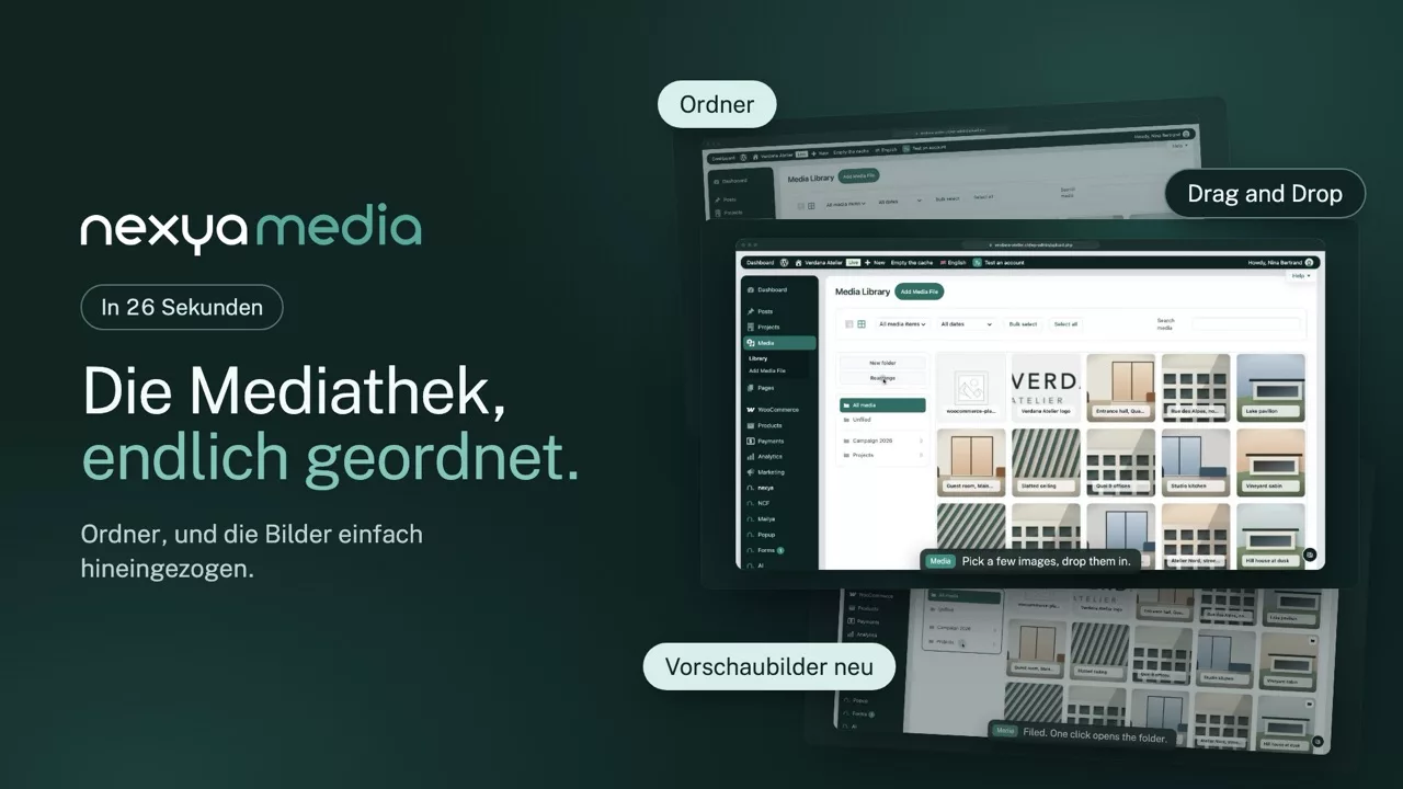 nexya media im Video: Thumbnails neu erzeugen und Mediathek ordnen