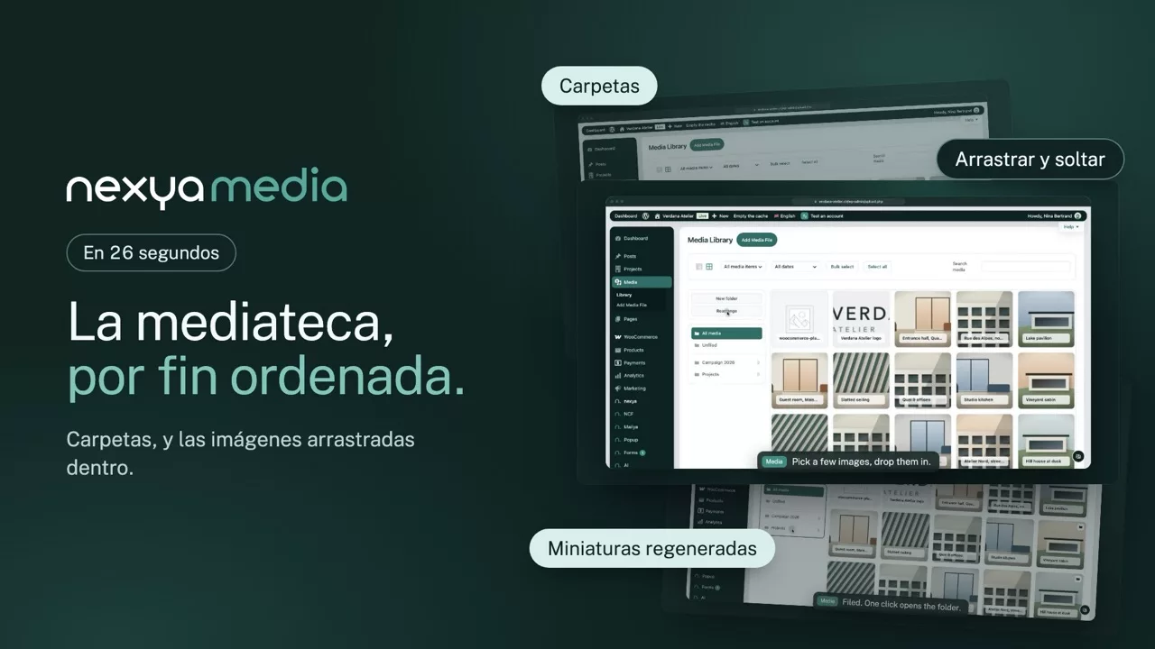 nexya media en vídeo: Regenerar miniaturas y ordenar la biblioteca