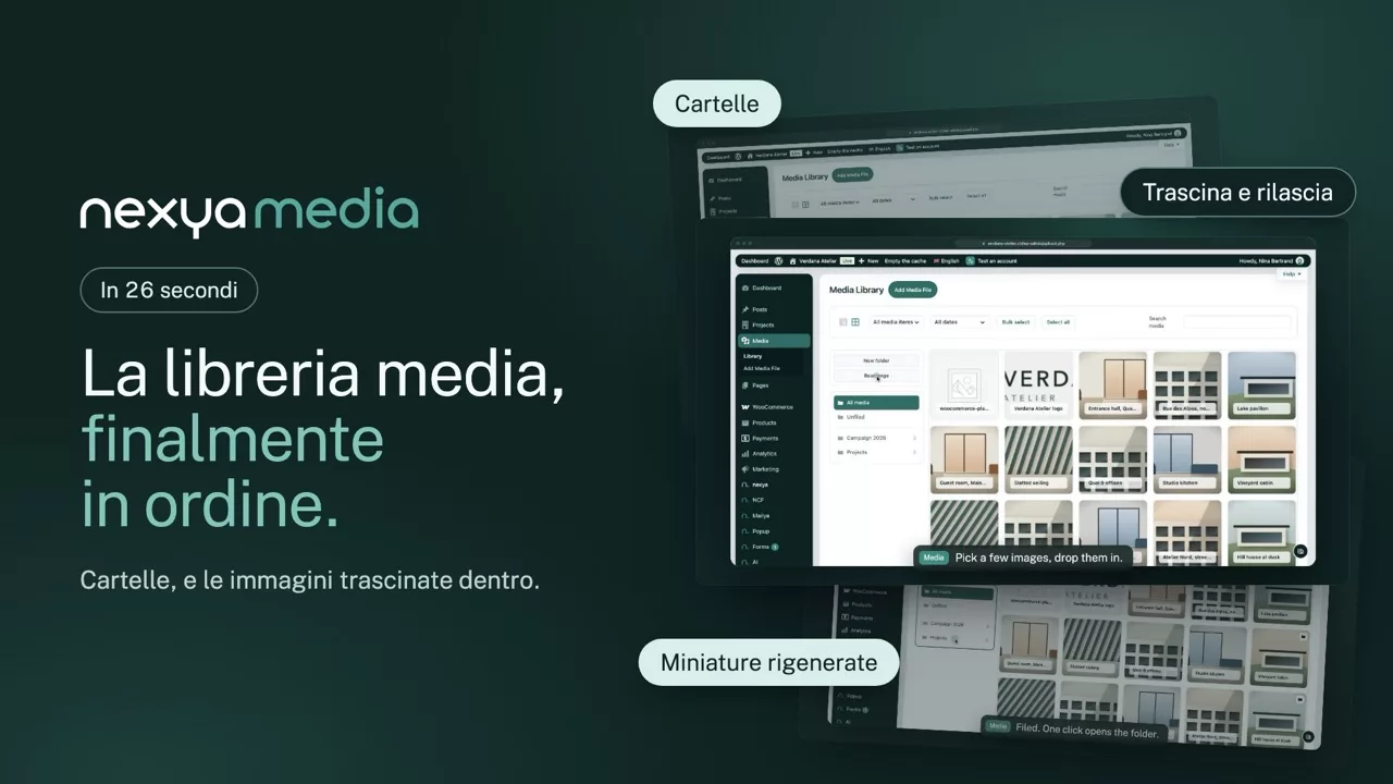 nexya media in video: Rigenerare le miniature e ordinare la libreria