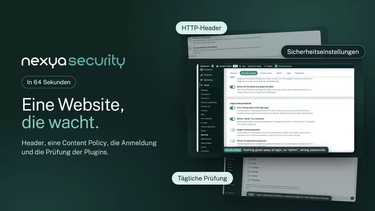 nexya security im Video: WordPress-Sicherheit: HTTP-Header und Überwachung