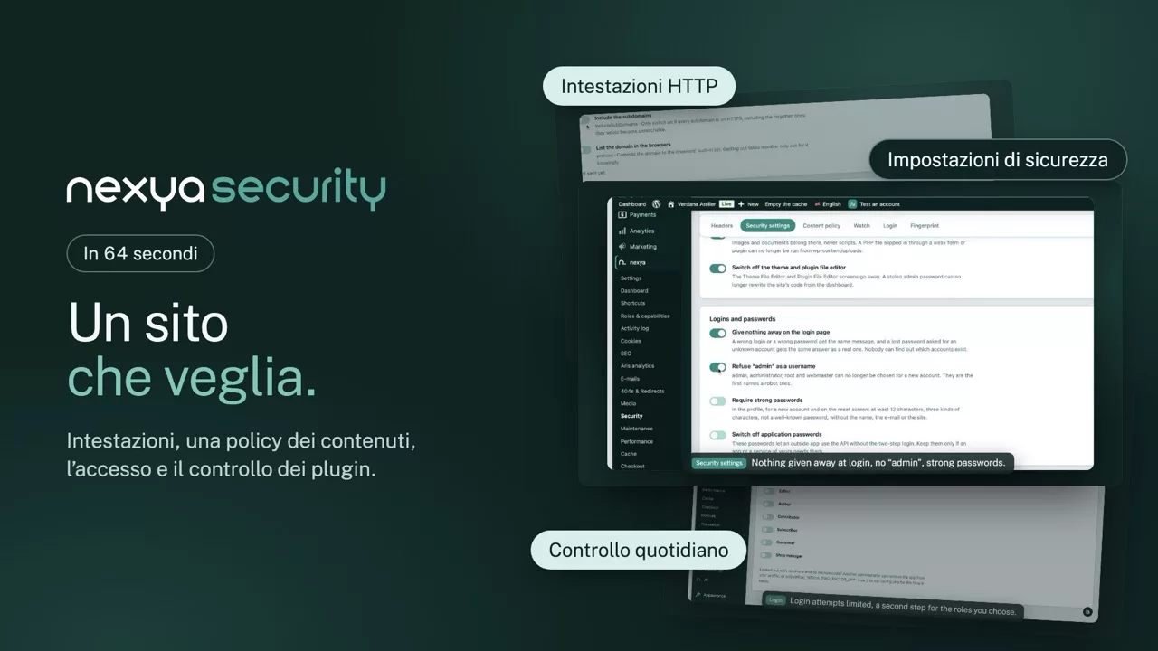 nexya sicurezza in video: Sicurezza WordPress: intestazioni HTTP e controllo