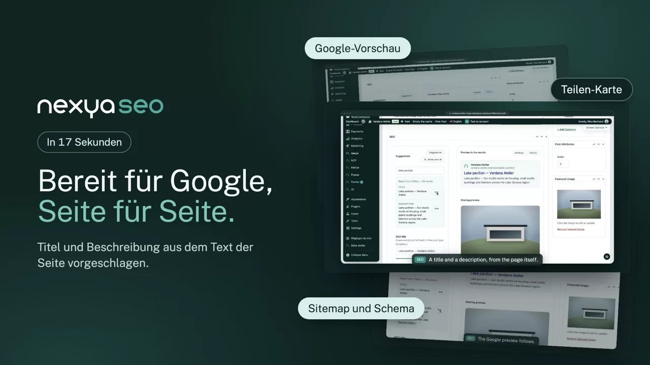 nexya seo im Video: Das SEO-Plugin für WordPress, ohne Lärm